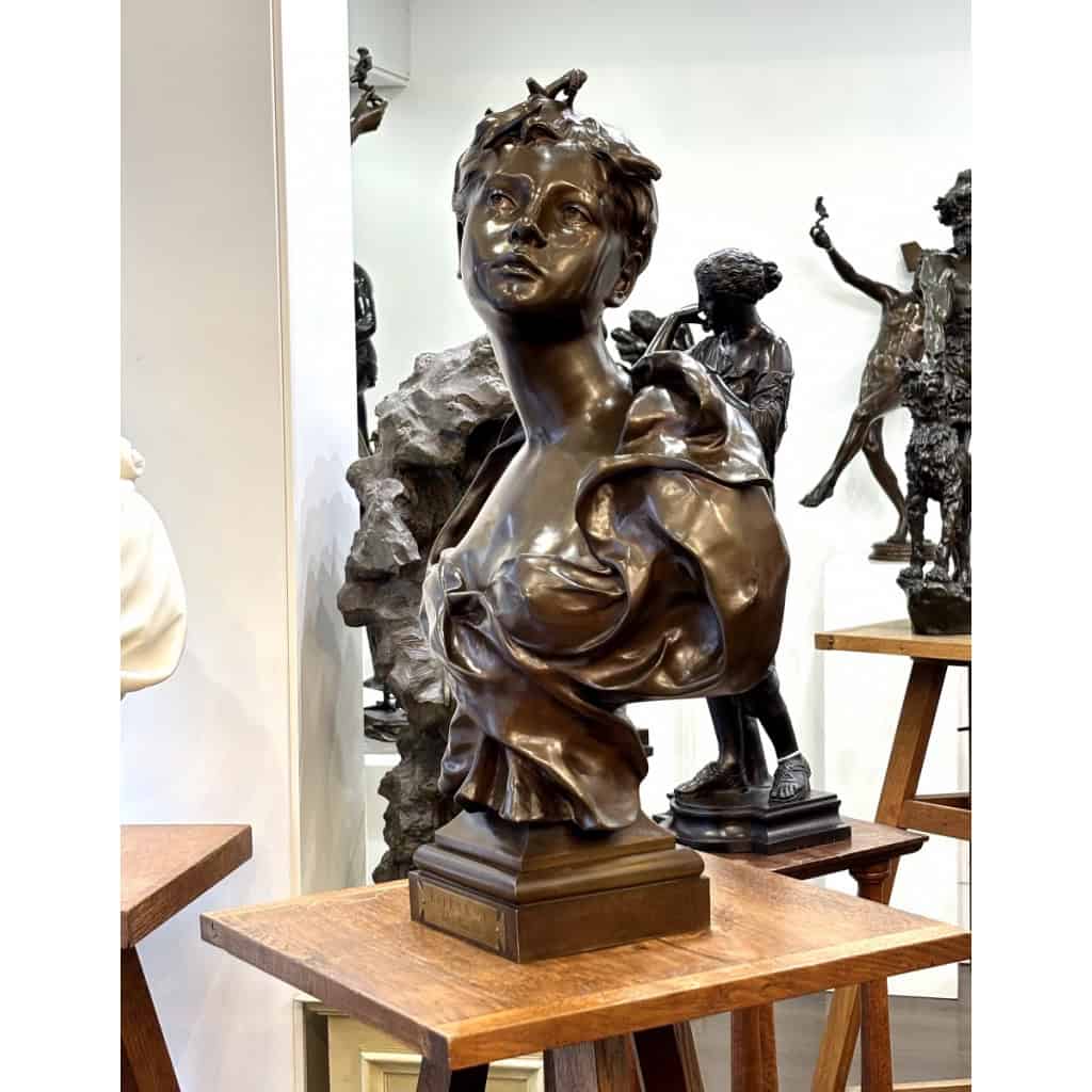 Sculpture – ÉSPÉRANCE , Félix Pierre Richard (1848-1912) – Bronze 4