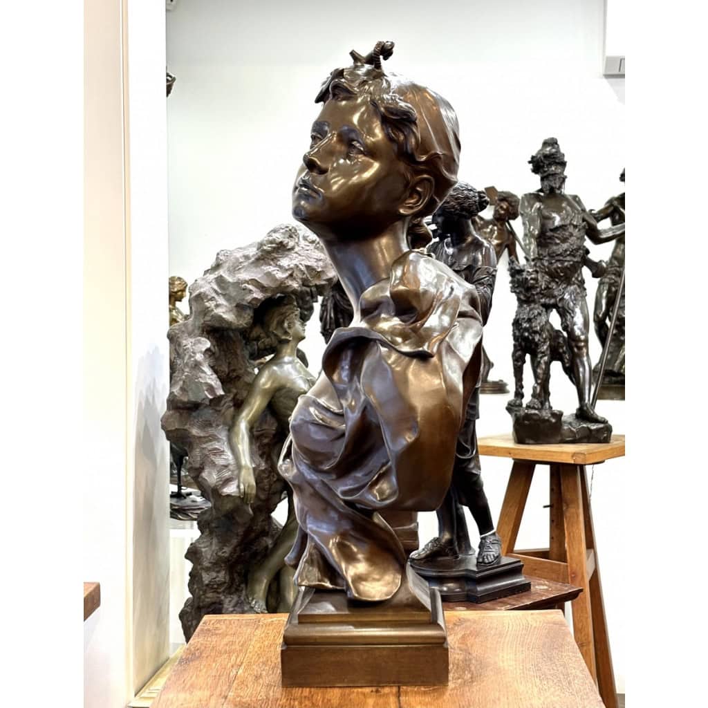 Sculpture – ÉSPÉRANCE , Félix Pierre Richard (1848-1912) – Bronze 5