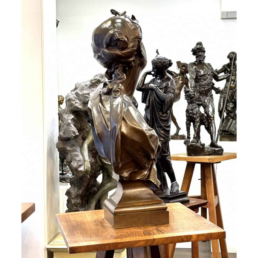 Sculpture – ÉSPÉRANCE , Félix Pierre Richard (1848-1912) – Bronze 9