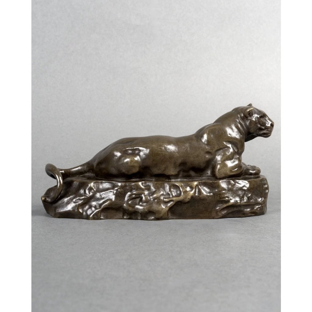 Sculpture – Panthère de Tunis N°2 , Antoine – Louis Barye (1795-1875) – Bronze 6