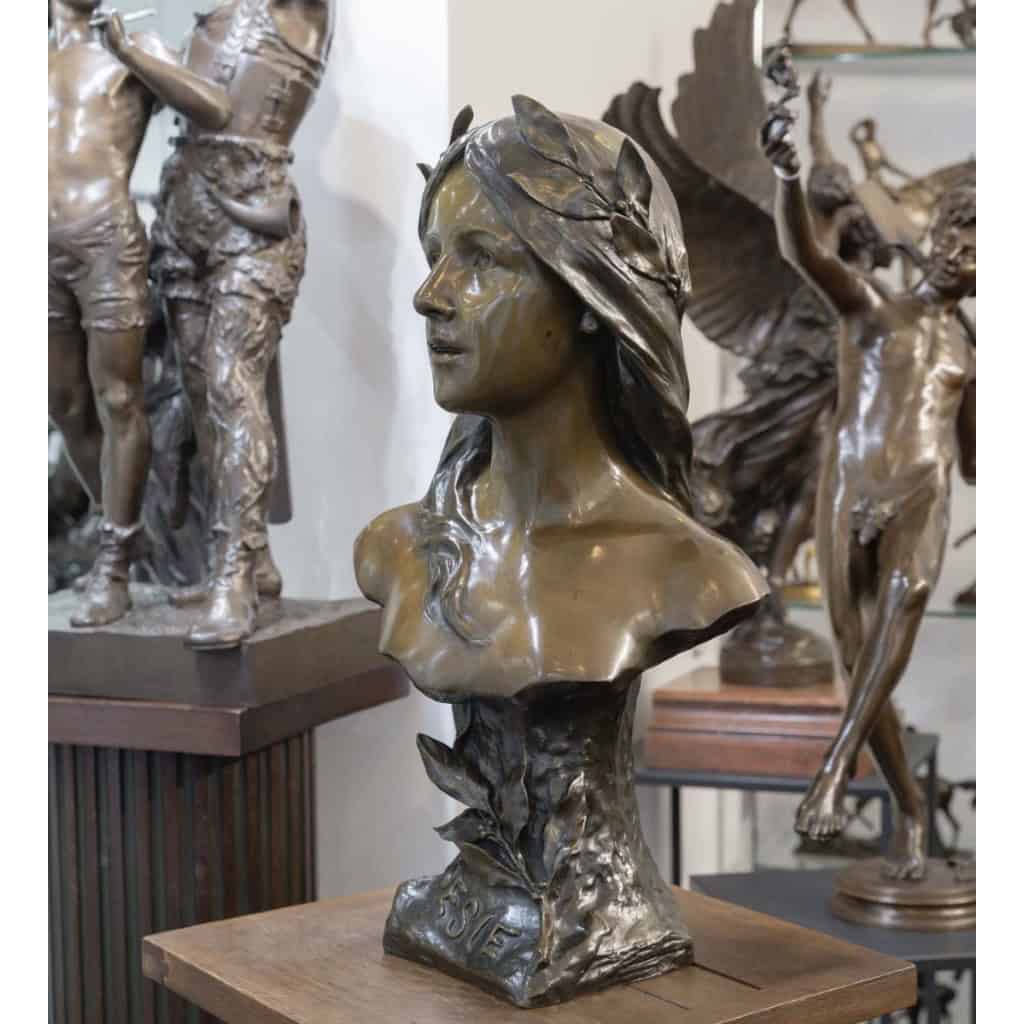 Sculpture – Cheval À La Barrière , Godefroid Devreese (1861-1941) – Bronze 4