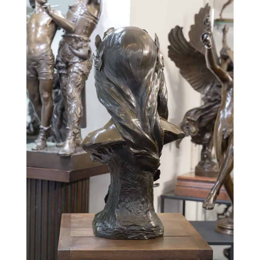 Sculpture – Cheval À La Barrière , Godefroid Devreese (1861-1941) – Bronze 6