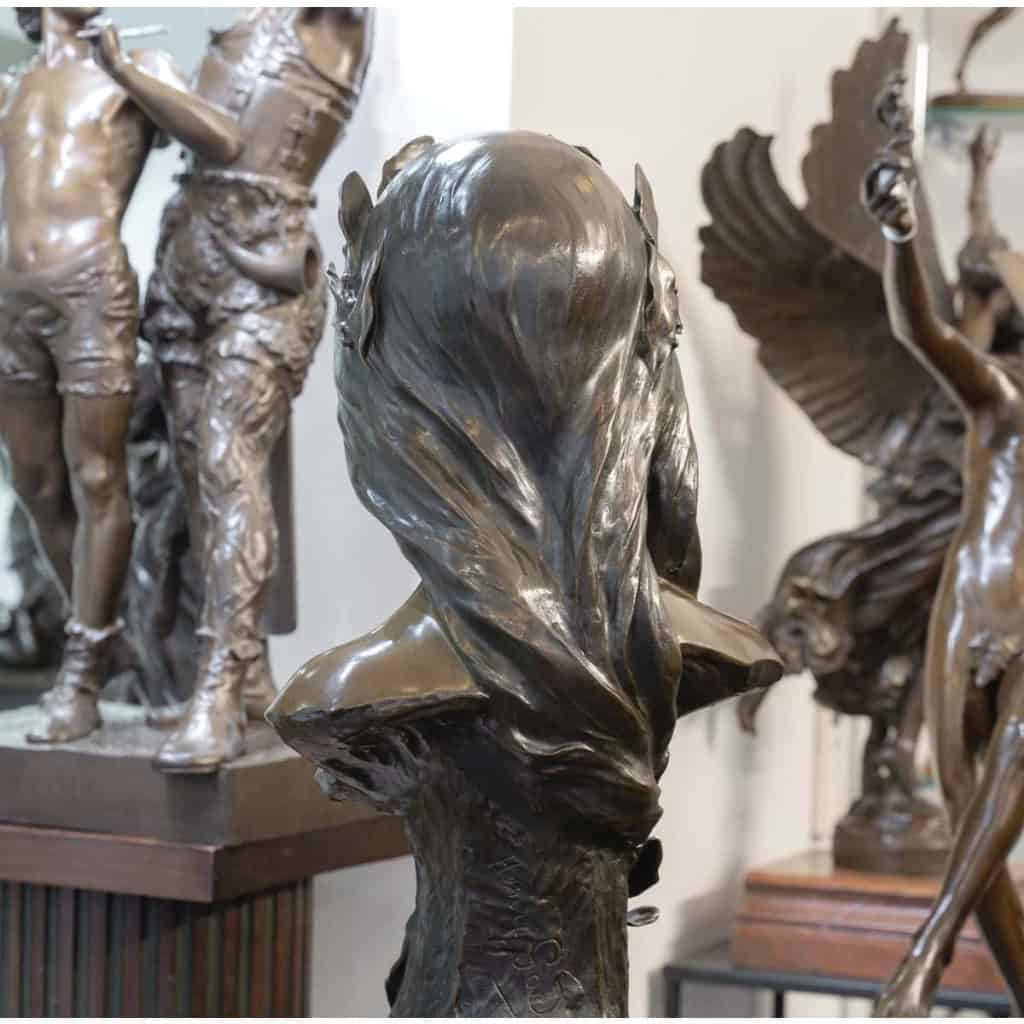 Sculpture – Cheval À La Barrière , Godefroid Devreese (1861-1941) – Bronze 7