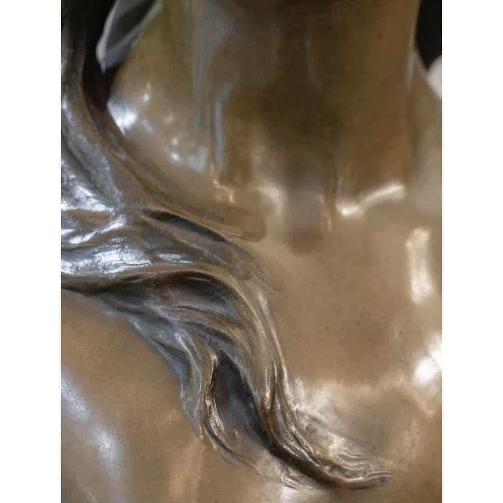 Sculpture – Cheval À La Barrière , Godefroid Devreese (1861-1941) – Bronze 9