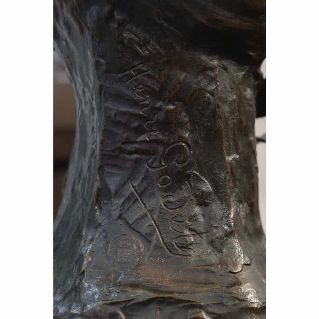Sculpture – Cheval À La Barrière , Godefroid Devreese (1861-1941) – Bronze 11