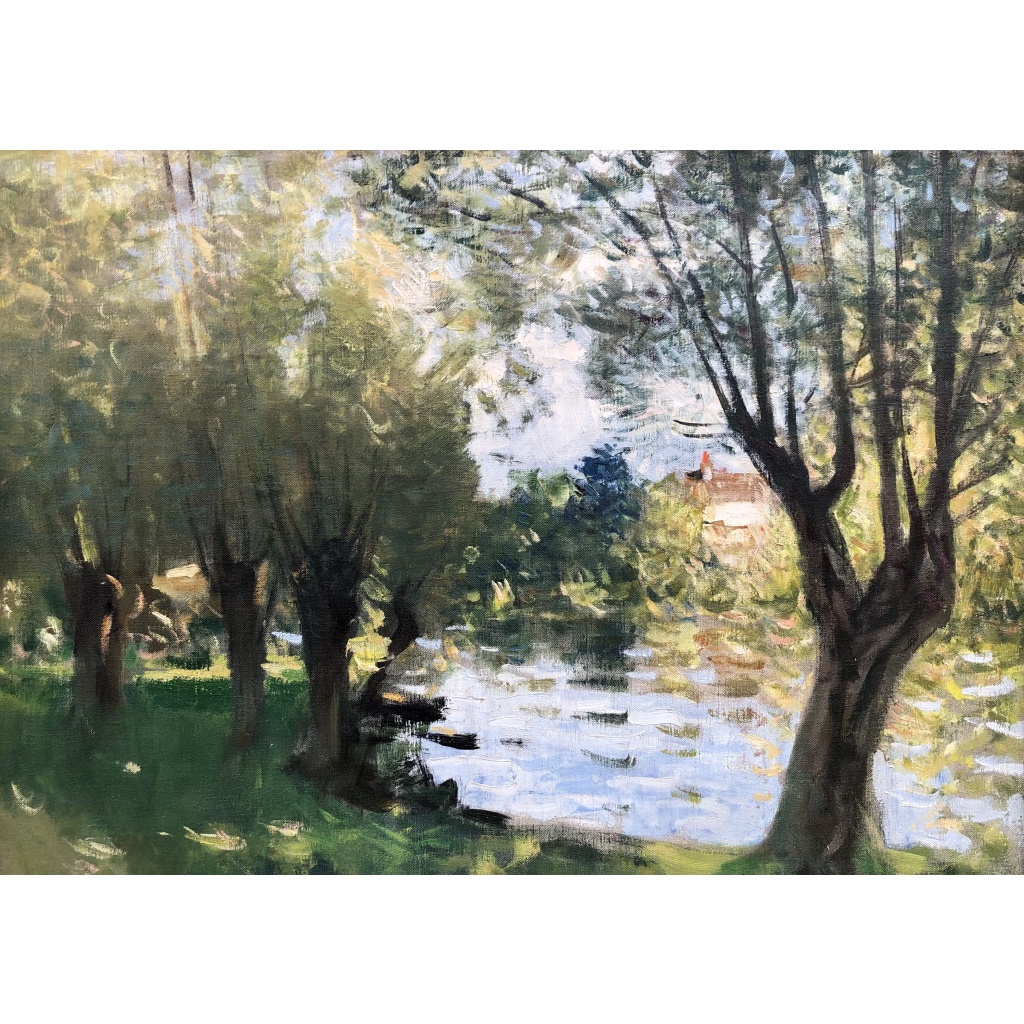 MONTEZIN La Seine à Veneux les Sablons Huile sur toile signée Certificat d’authenticité 10 MONTEZIN La Seine à Veneux les Sablons Huile sur toile signée Certificat d’authenticité 10