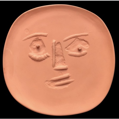 Pablo PICASSO & Ateliers Madoura Visage aux grands yeux 1960 N°444 du catalogue de l’oeuvre céramique