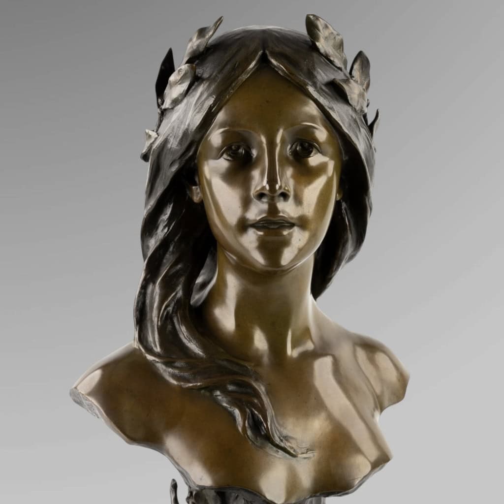 Sculpture – Poésie , Henri Godet (1863-1937) – Bronze 5