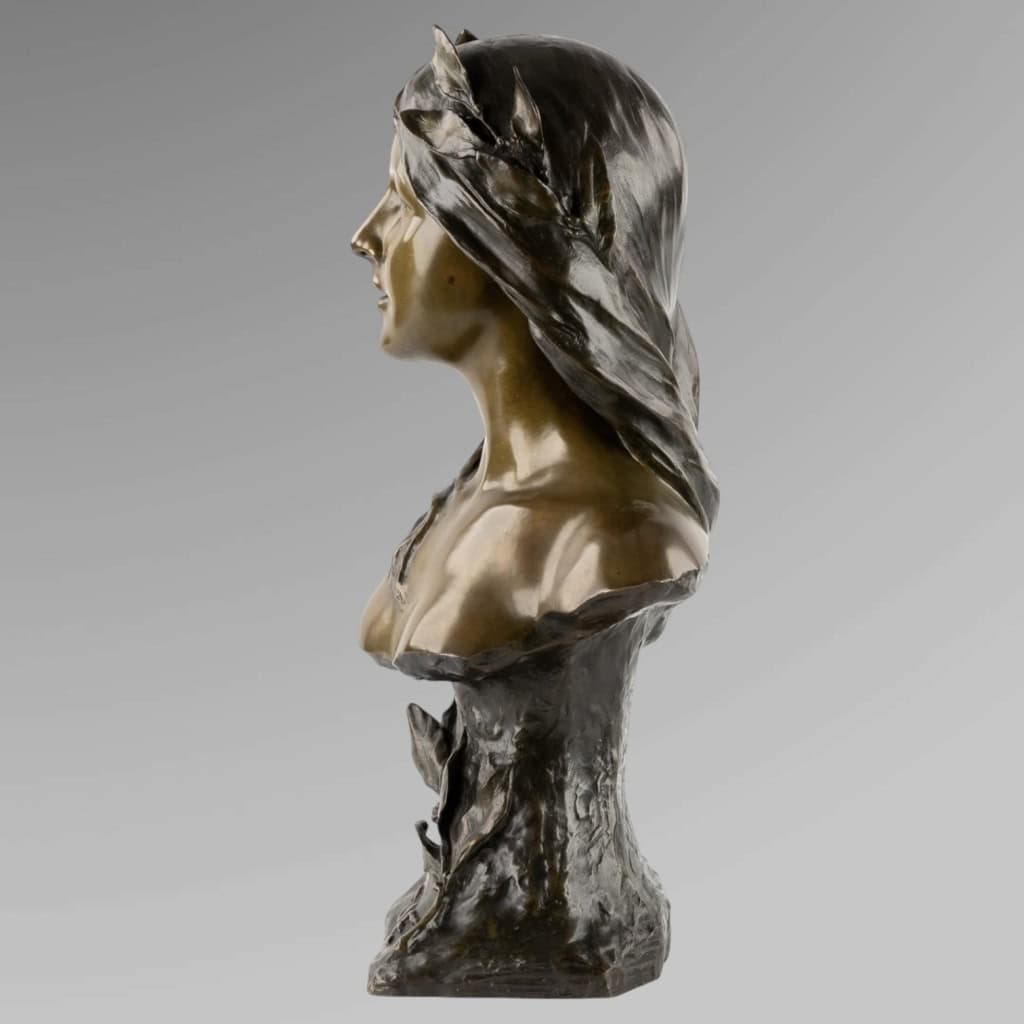 Sculpture – Poésie , Henri Godet (1863-1937) – Bronze 9