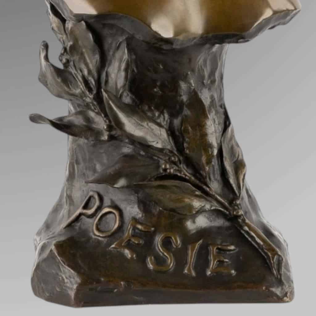 Sculpture – Poésie , Henri Godet (1863-1937) – Bronze 10