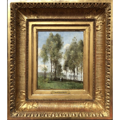 TROUILLEBERT Paul Desire Tableau 19è Ecole de Barbizon Les pêcheurs au bord de l’eau Huile sur toile Signée Certificat d’authenticité 3 TROUILLEBERT Paul Desire Tableau 19è Ecole de Barbizon Les pêcheurs au bord de l’eau Huile sur toile Signée Certificat d’authenticité 3
