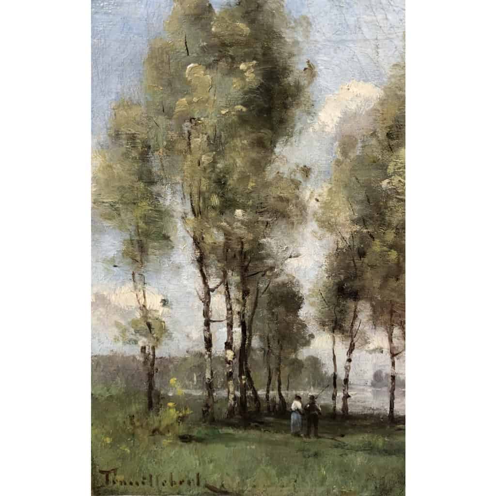TROUILLEBERT Paul Desire Tableau 19è Ecole de Barbizon Les pêcheurs au bord de l’eau Huile sur toile Signée Certificat d’authenticité 5 TROUILLEBERT Paul Desire Tableau 19è Ecole de Barbizon Les pêcheurs au bord de l’eau Huile sur toile Signée Certificat d’authenticité 5