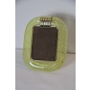 cadre photo Venini verre de Murano jaune filigrané 23