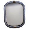 Miroir en verre de Murano blanc torsadé dans le style de Barovier 24