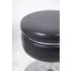 Black cylindrical low stool, steel base. 1970s LS6567 13