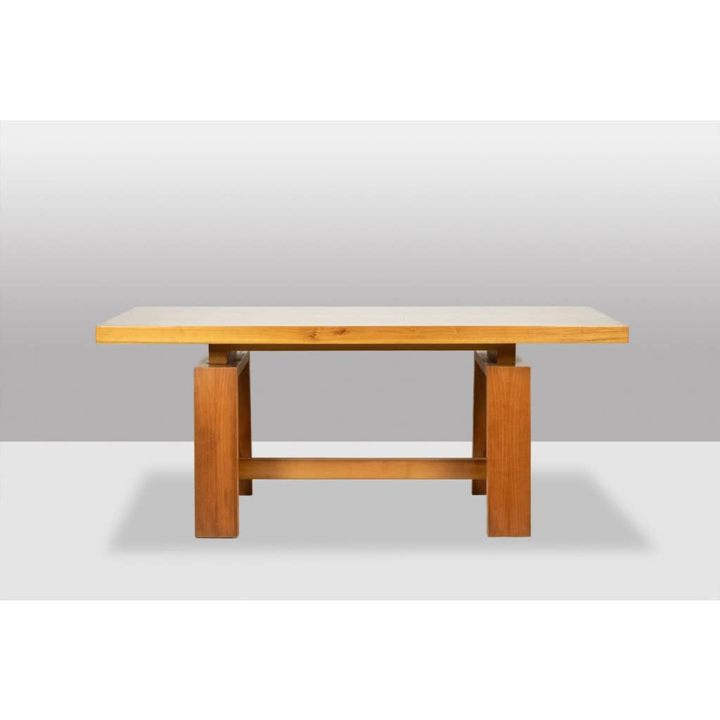 Light cherry wood varnished desk. 1970s LS6579 4