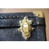 Vanity case ancien en cuir noir 28