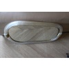 Miroir en verre de Murano blanc torsadé dans le style de Barovier 33