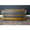 Malle Goyard 100 cm des années 1920’s en toile a chevrons 32
