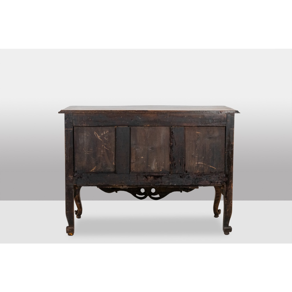 Commode galbée, dite nîmoise, en noyer, à 2 tiroirs. XVIIIe siècle. LS5422 13