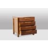 Bureau plat et son caisson en orme, 6 tiroirs en façade. Années 1970 LS6508 33