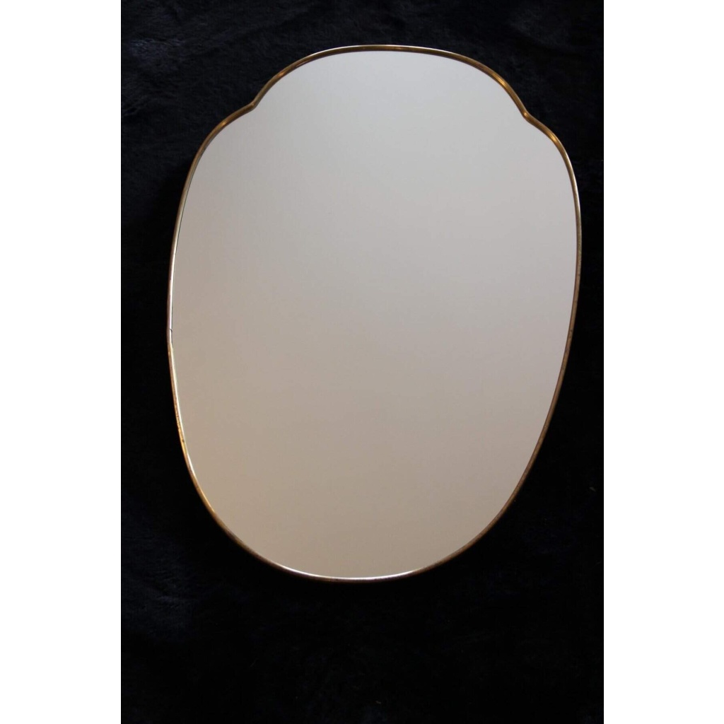 Paire de miroirs des années 50 en laiton doré 14 Paire de miroirs des années 50 en laiton doré 14