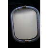 Miroir en verre de Murano blanc torsadé dans le style de Barovier 35