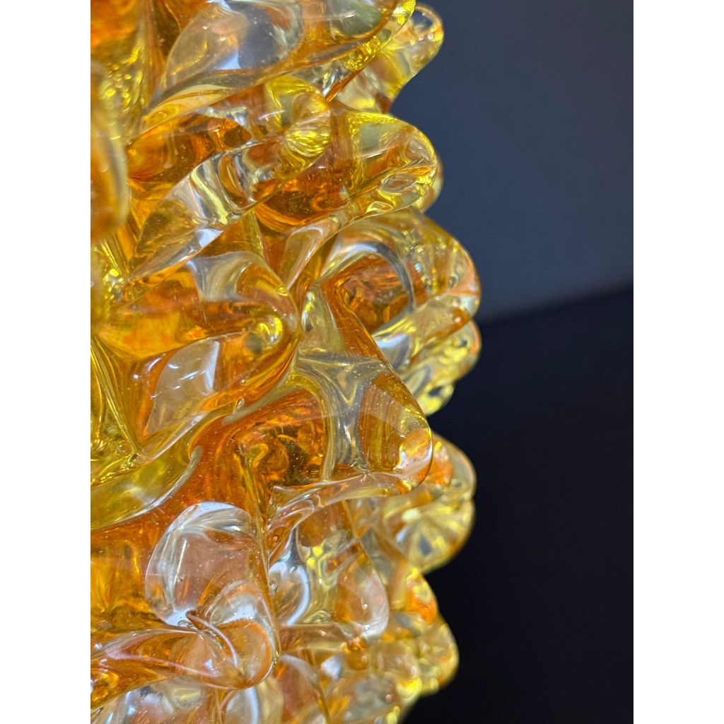 vase verre de Murano rostrato orange abricot 15