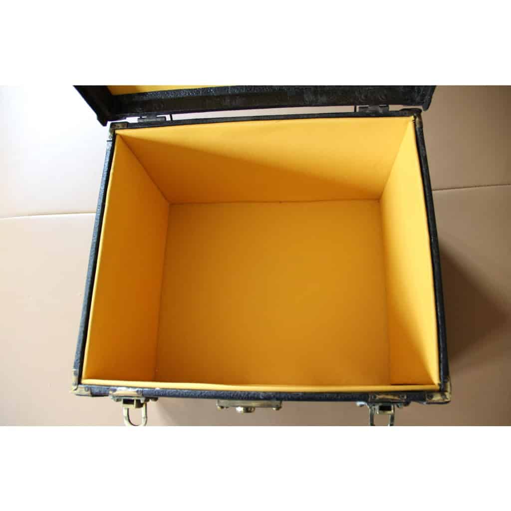Vanity case ancien en cuir noir 16