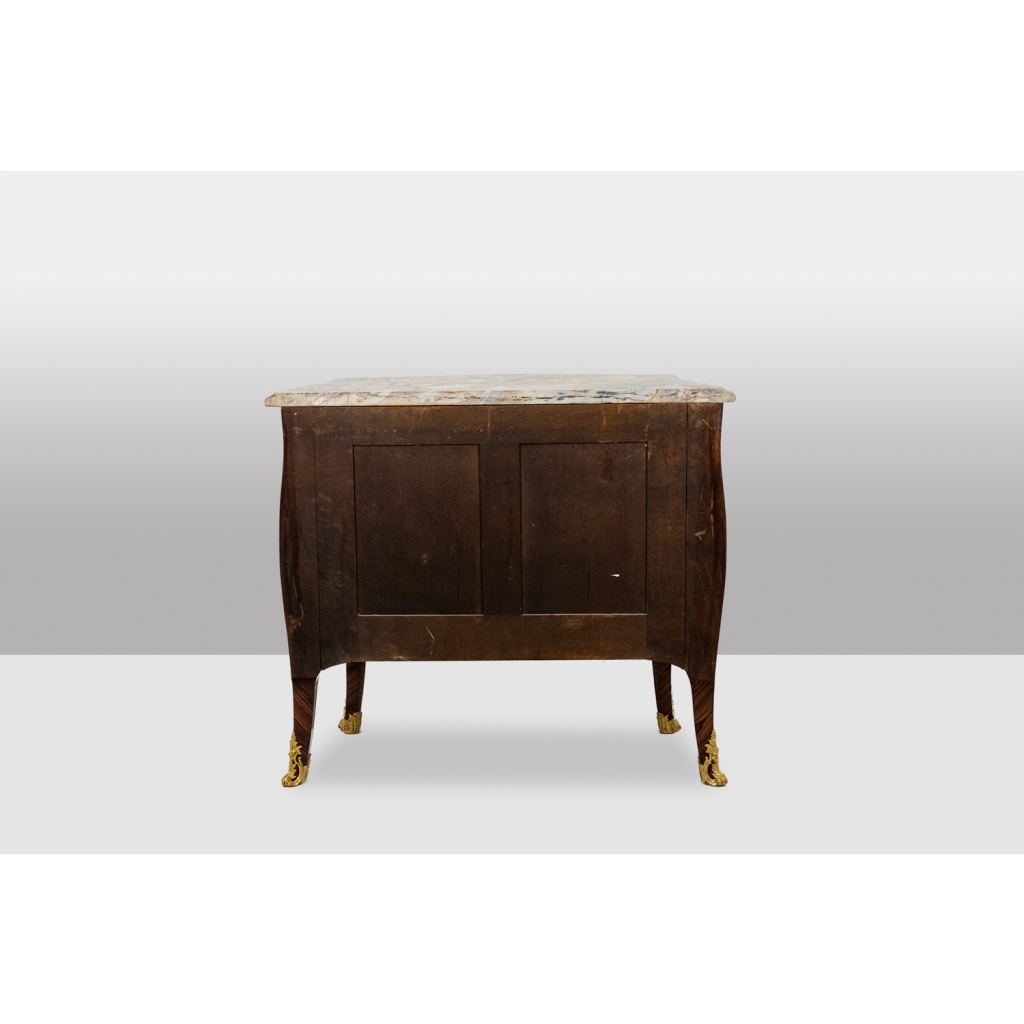Commodette à 3 tiroirs en bois de placage et plateau de marbre. Vers 1900 LS40091851 16