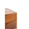 Bureau plat et son caisson en orme, 6 tiroirs en façade. Années 1970 LS6508 36