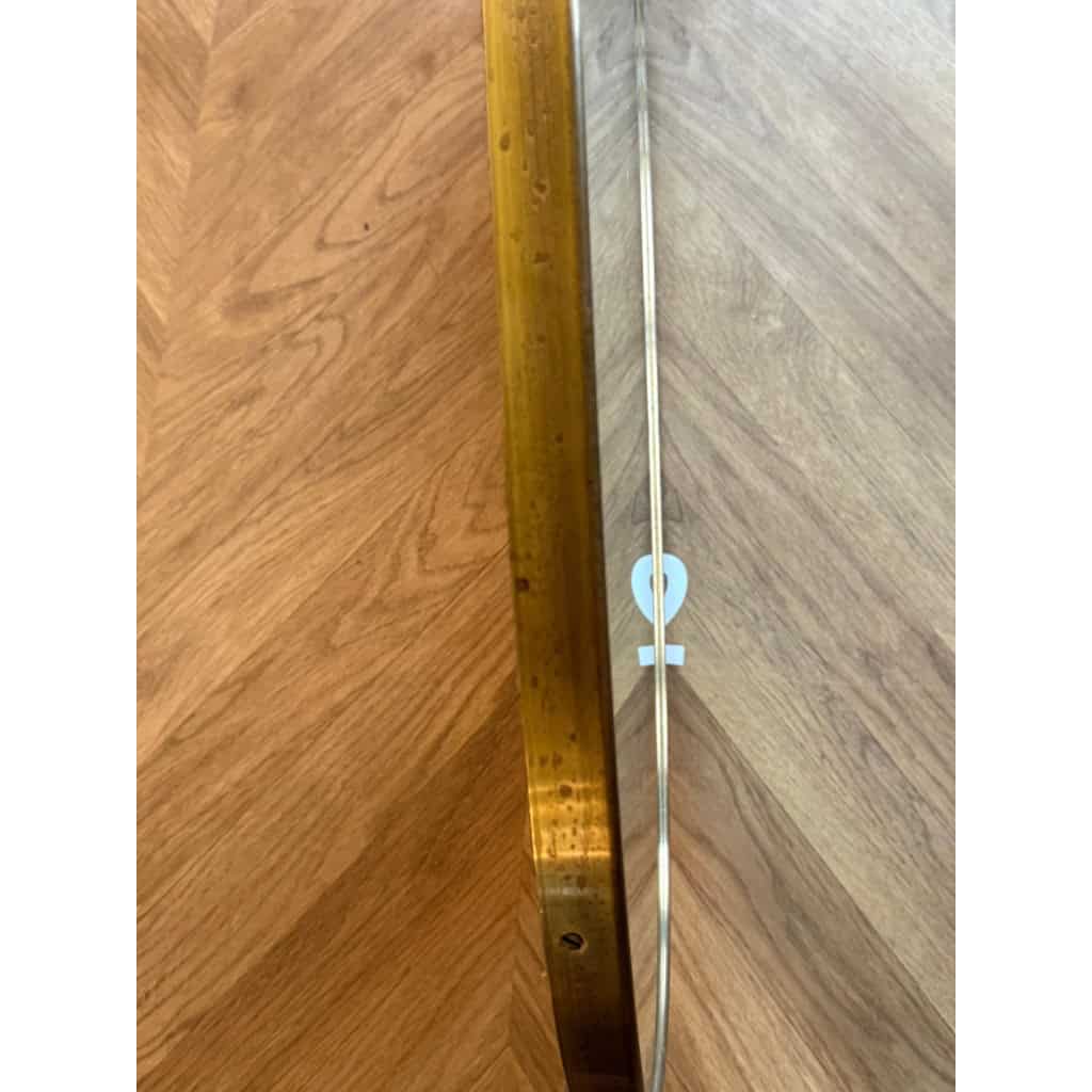 Paire de miroirs des années 50 en laiton doré 17