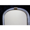 Miroir en verre de Murano blanc torsadé dans le style de Barovier 37