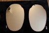 Paire de miroirs des années 50 en laiton doré 37