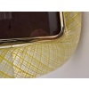 cadre photo Venini verre de Murano jaune filigrané 37