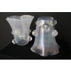 Paire de grands vases Cenedese en verre de Murano irisé 38