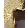cadre photo Venini verre de Murano jaune filigrané 38