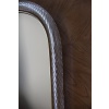 Miroir en verre de Murano blanc torsadé dans le style de Barovier 39