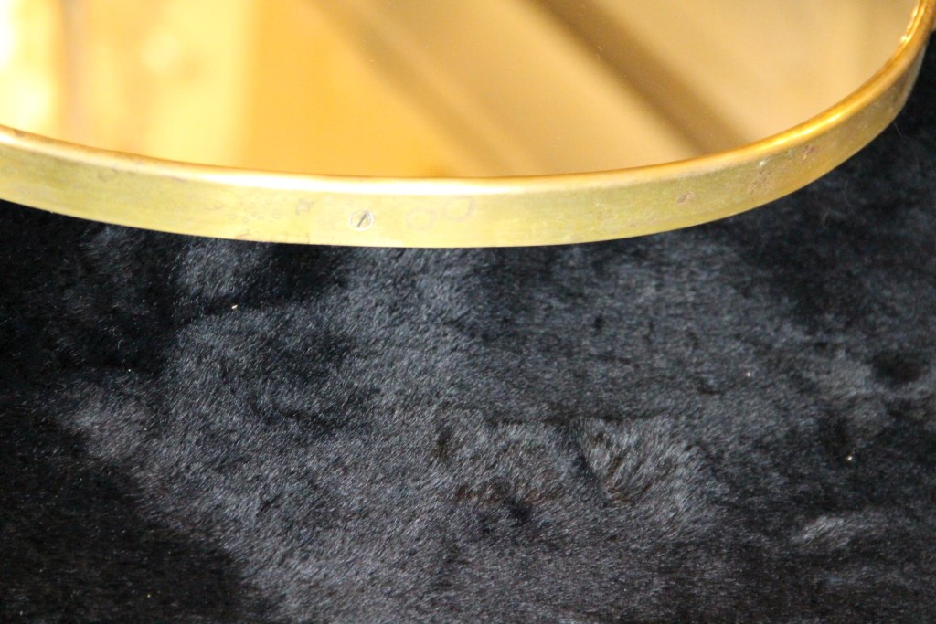 Paire de miroirs des années 50 en laiton doré 19