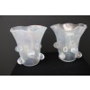 Paire de grands vases Cenedese en verre de Murano irisé 40