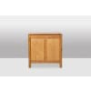 Bureau plat et son caisson en orme, 6 tiroirs en façade. Années 1970 LS6508 40
