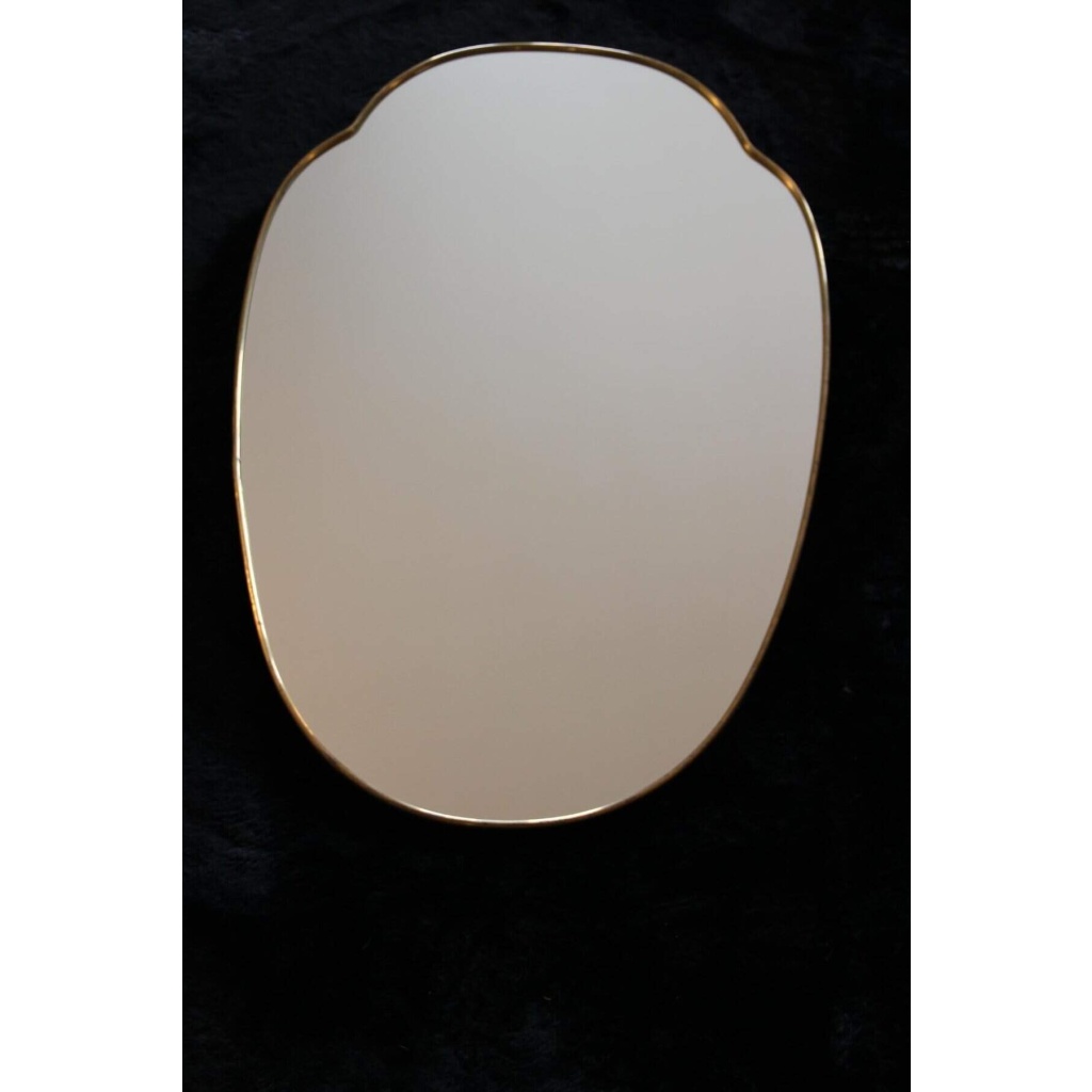 Paire de miroirs des années 50 en laiton doré 22 Paire de miroirs des années 50 en laiton doré 22