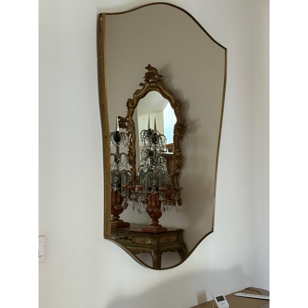 Grand miroir années 50 de style Gio Ponti 5