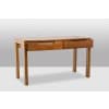 Bureau plat et son caisson en orme, 6 tiroirs en façade. Années 1970 LS6508 24