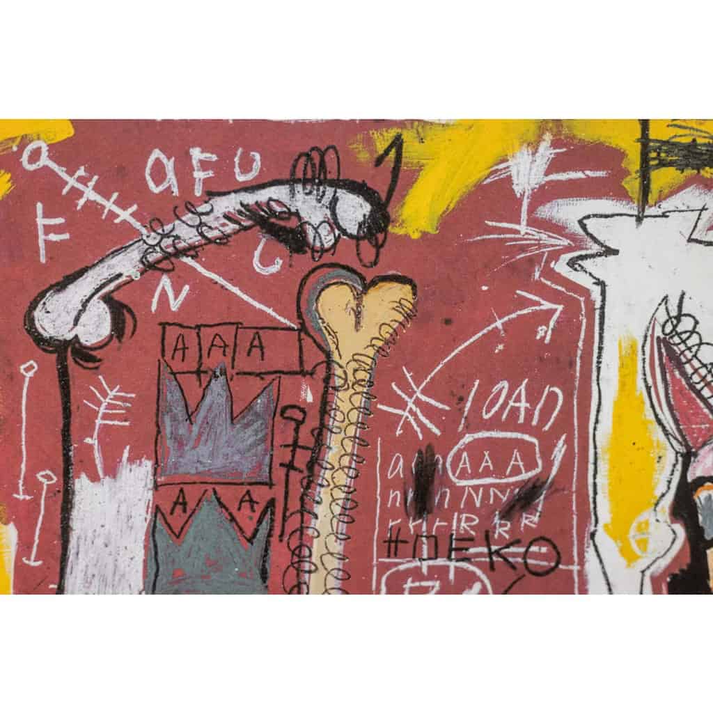 Jean-Michel Basquiat. Sérigraphie en couleurs numérotée. Années 1990. LS6633H83/1 5