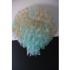 Lustre verre de Murano de style Mazzega bleu et doré 26