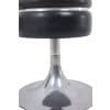 Black cylindrical low stool, steel base. 1970s LS6567 15