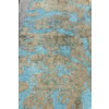 Tapis de sol rectangulaire en laine à fond bleu clair. Contemporain. LS6613 11