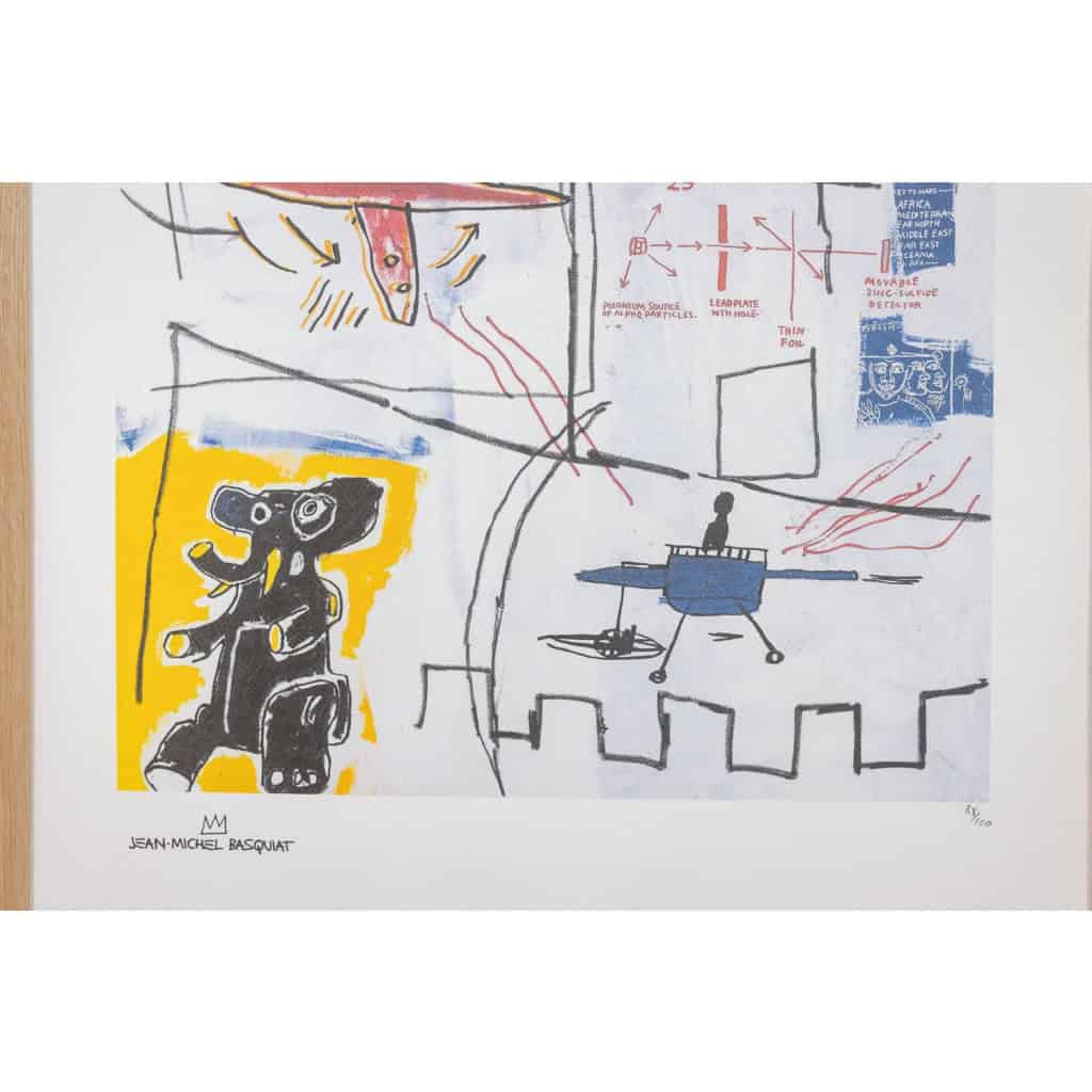 Jean-Michel Basquiat. Sérigraphie en couleurs numérotée. Années 1990. LS6633E86/1 6