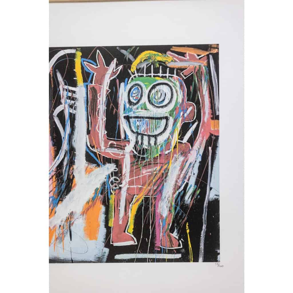 Jean-Michel Basquiat. Sérigraphie en couleurs numérotée. Années 1990. LS6633F85/1 6